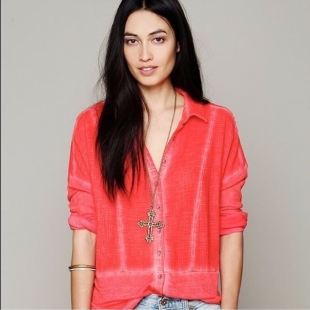 Free People - Zahara Gauze Buttondown